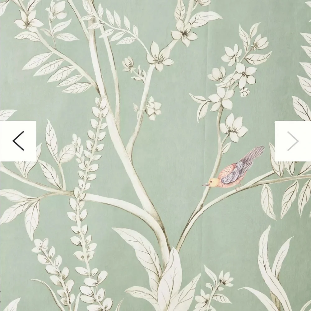 Anthropologie Vining Beauty Floral Green Wall Mural